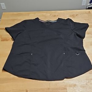 3 for $10 🥼 Scrubstar Ultimate Black Mock Wrap Scrub Top XL